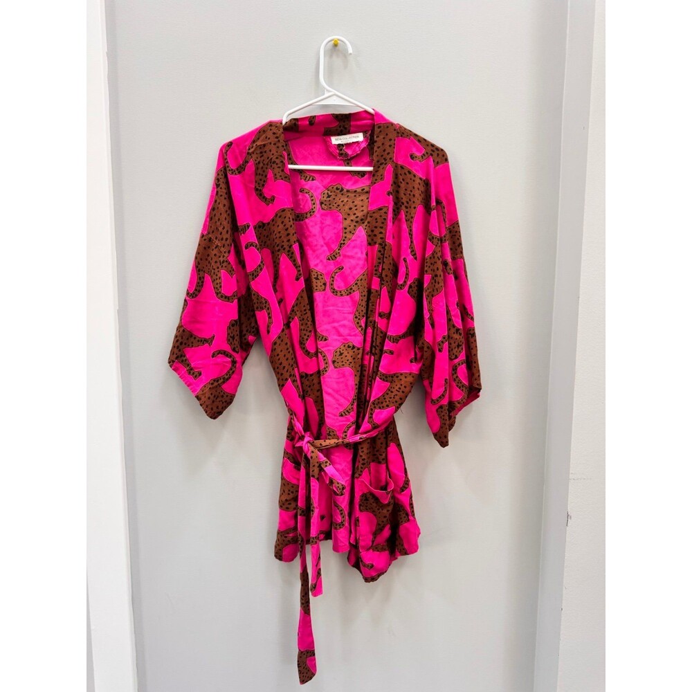 Emerson Fry Fete Kimono India Collection XS/S Pink Cheetah